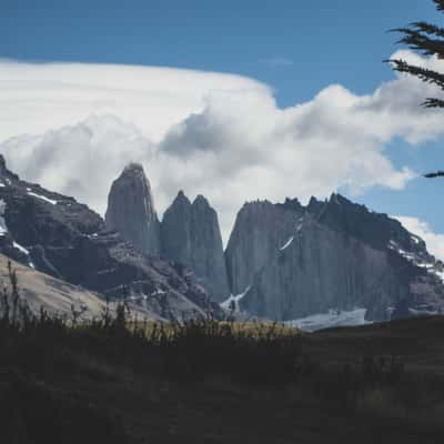 Torres del Paine from Laguna Amarga, Chile