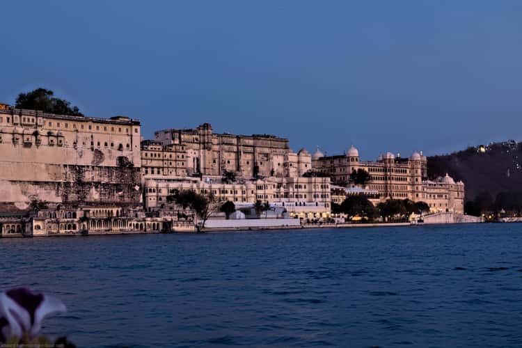 Udaipur City Palace from the water