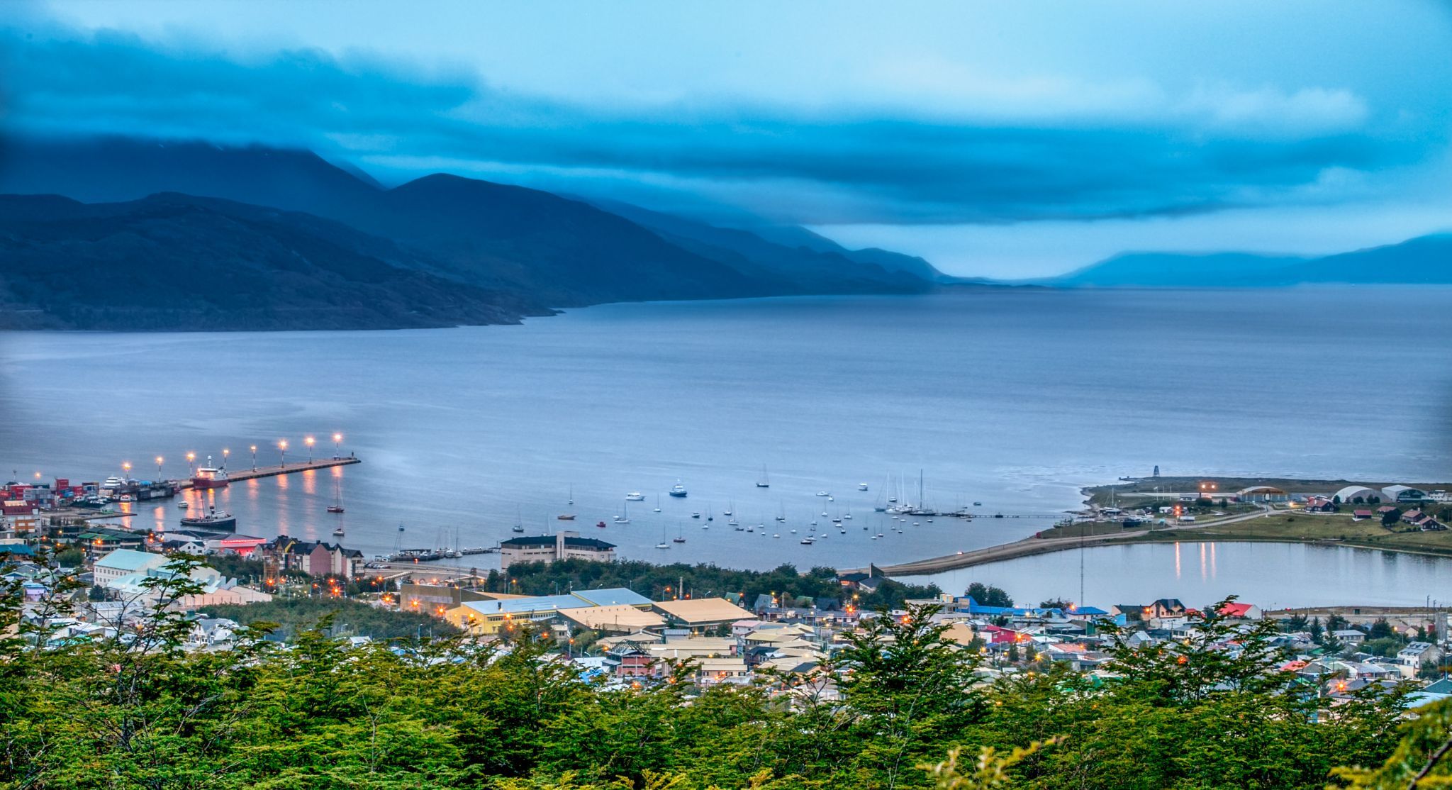 Ushuaia Harbour at dawn, Argentina
