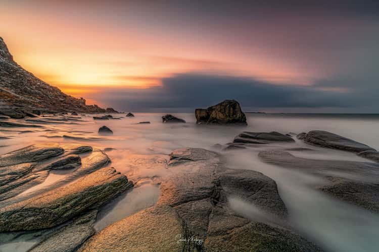 Left view, Uttakleiv Beach