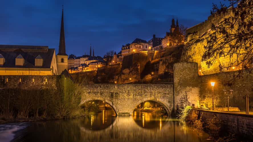 Alzette river view, Luxembourg