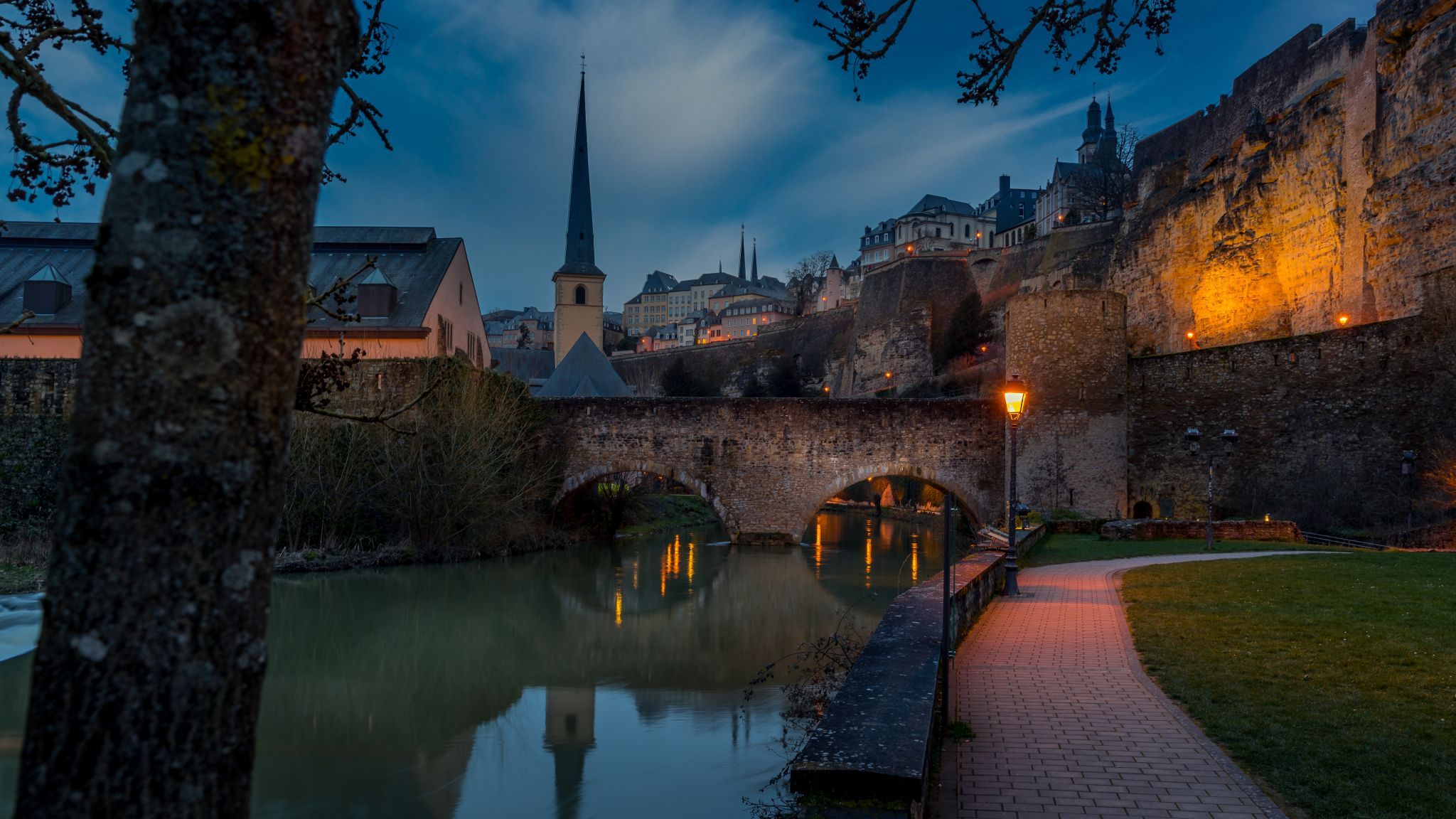 Alzette river view, Luxembourg, Luxembourg