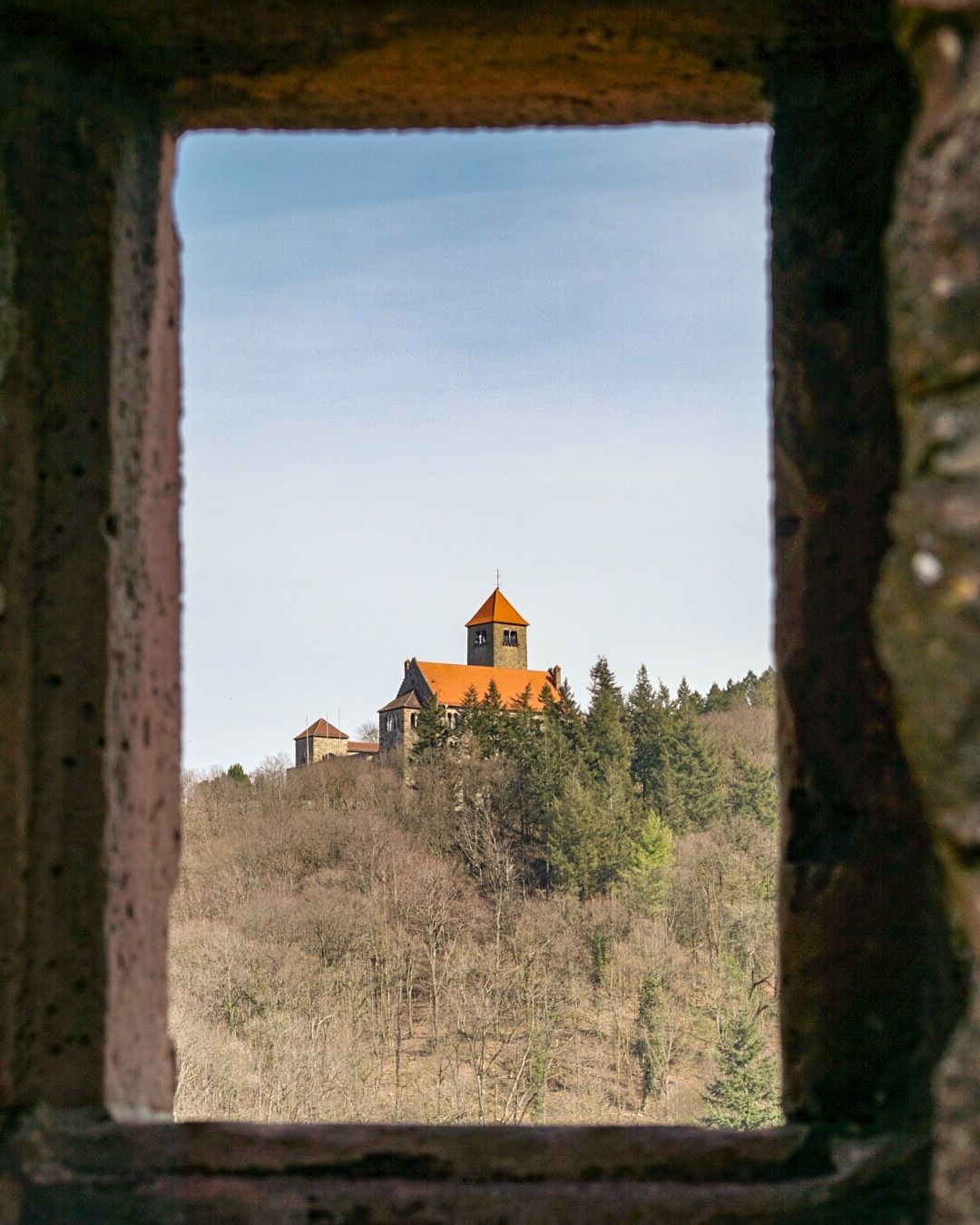 Wachenburg von der Burgruine Windeck, Germany