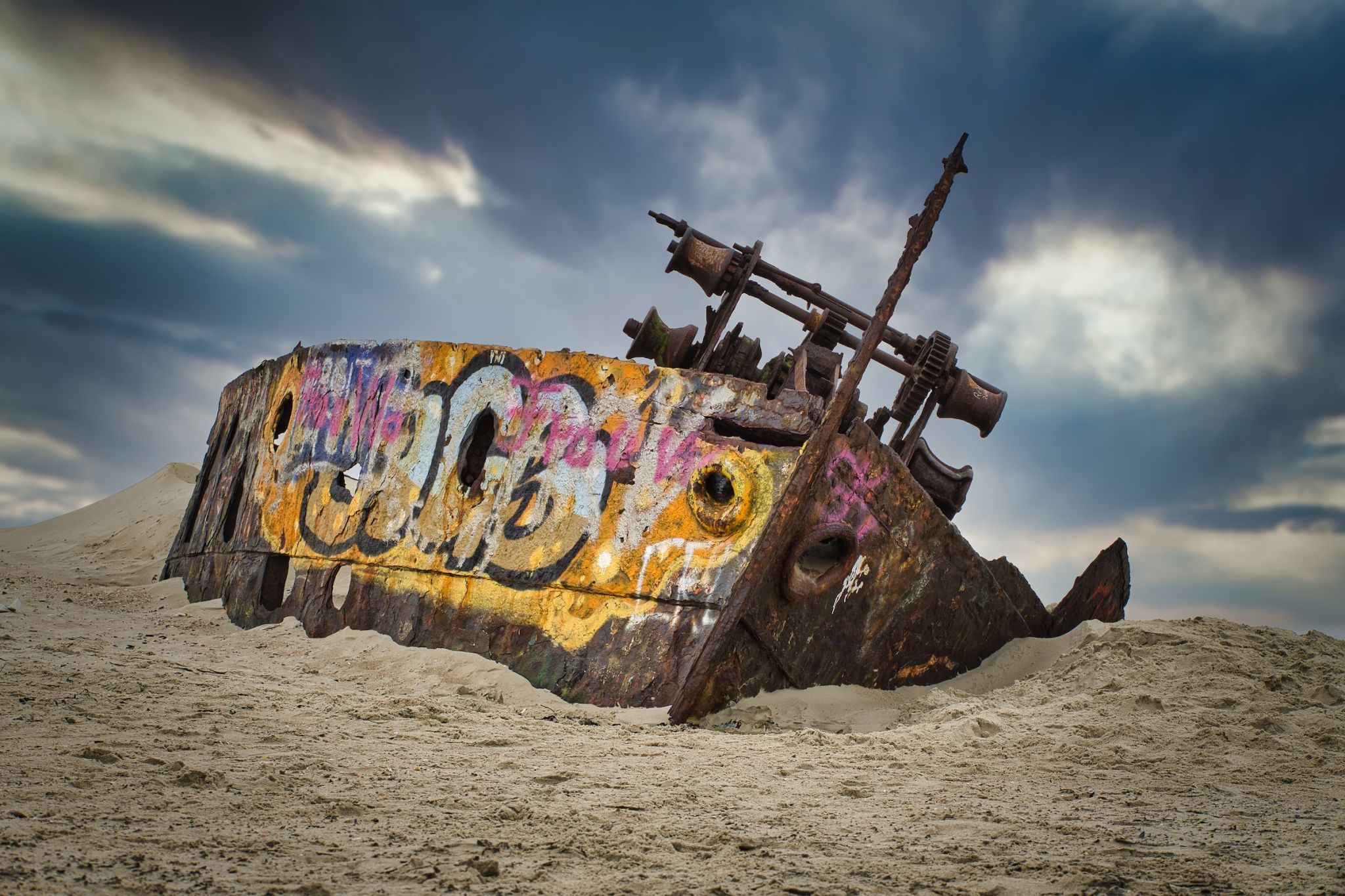 Wreck at the east end of Norderney, Germany