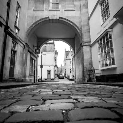 B&W street shot Bath England, United Kingdom