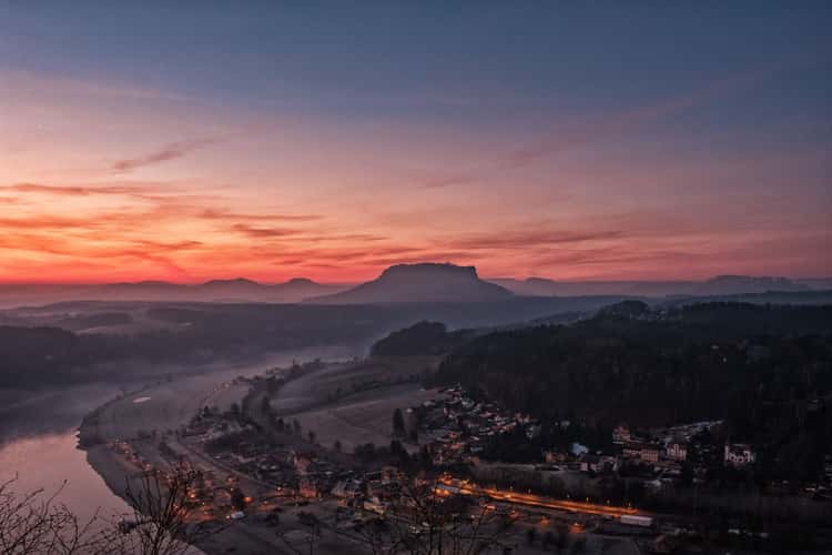 Basteibridge from Ferdinandstein, Saxon Switzerland