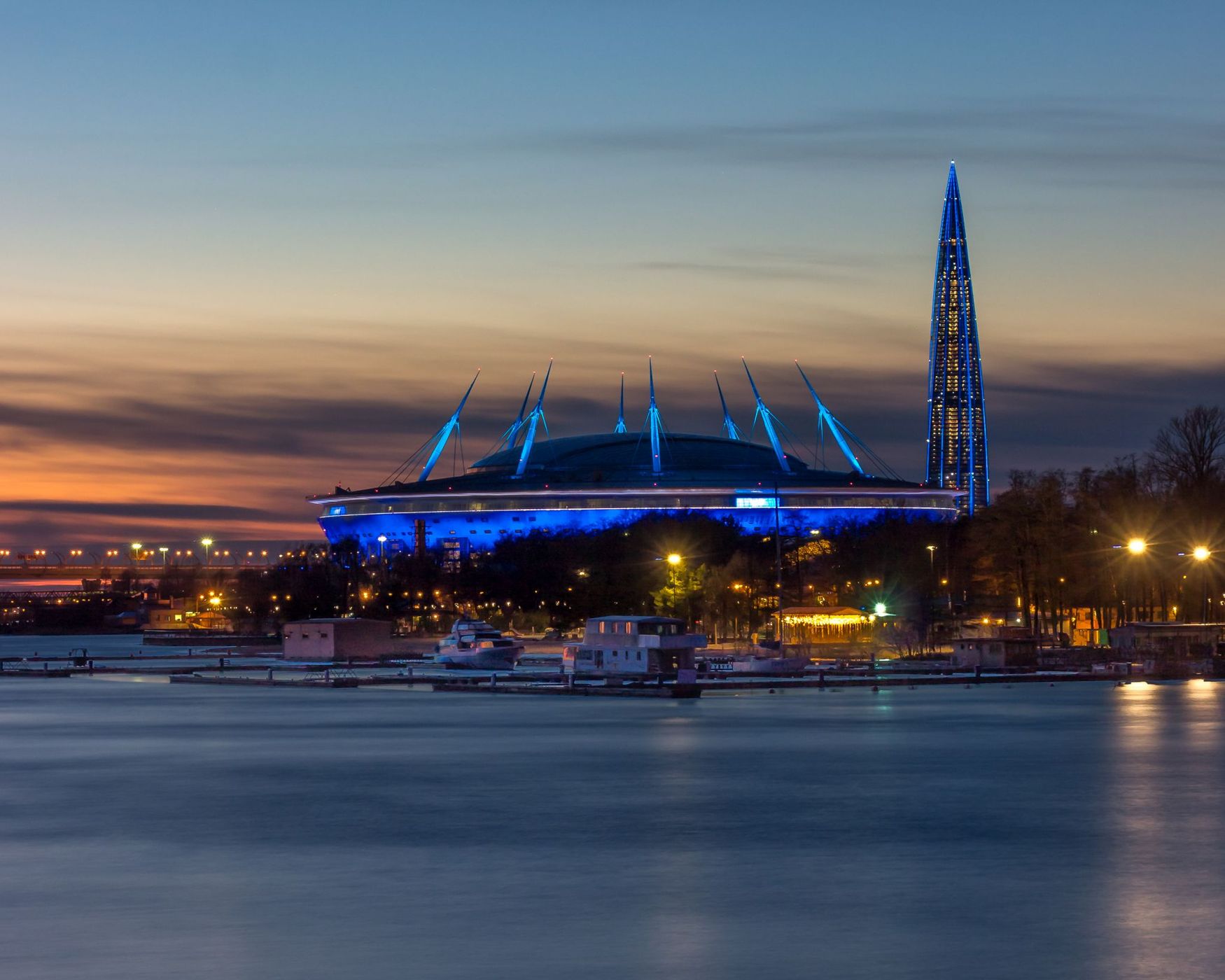 Bolshoi Petrovsky Bridge, Gazprom Arena, Lakhta Center, Russian Federation