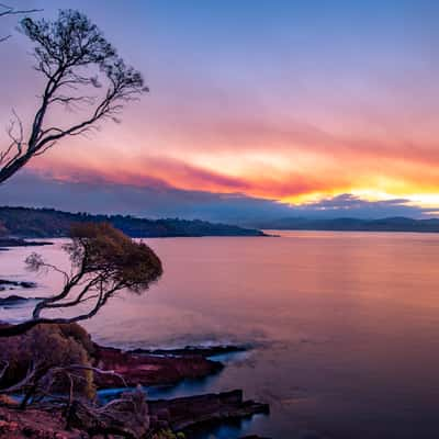 Boyds Tower looking North sunset, New South Wales, Australia