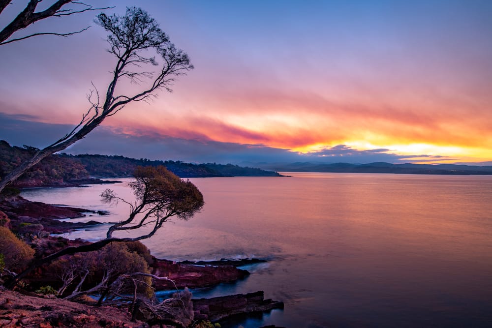 Boyds Tower looking North sunset, New South Wales, Australia
