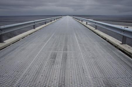 Bridge across Vatnajökull outwash plain