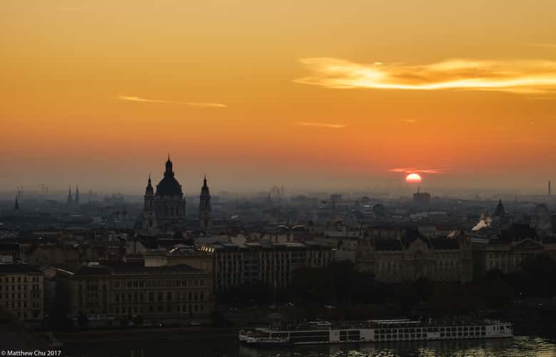 Budapest sunrise from Fisherman's Bastion