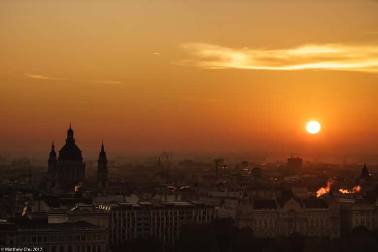 Budapest sunrise from Fisherman's Bastion