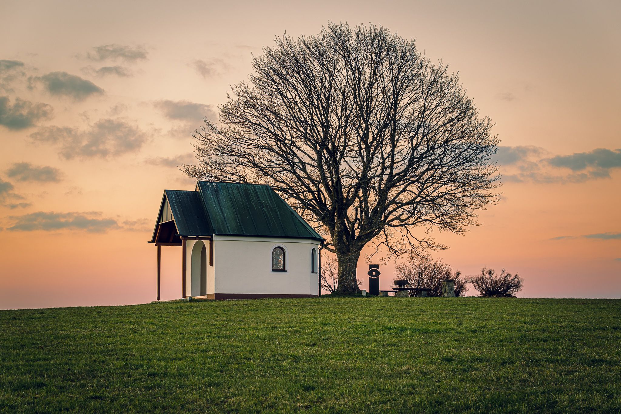 Chapel with Peach Tree, Germany