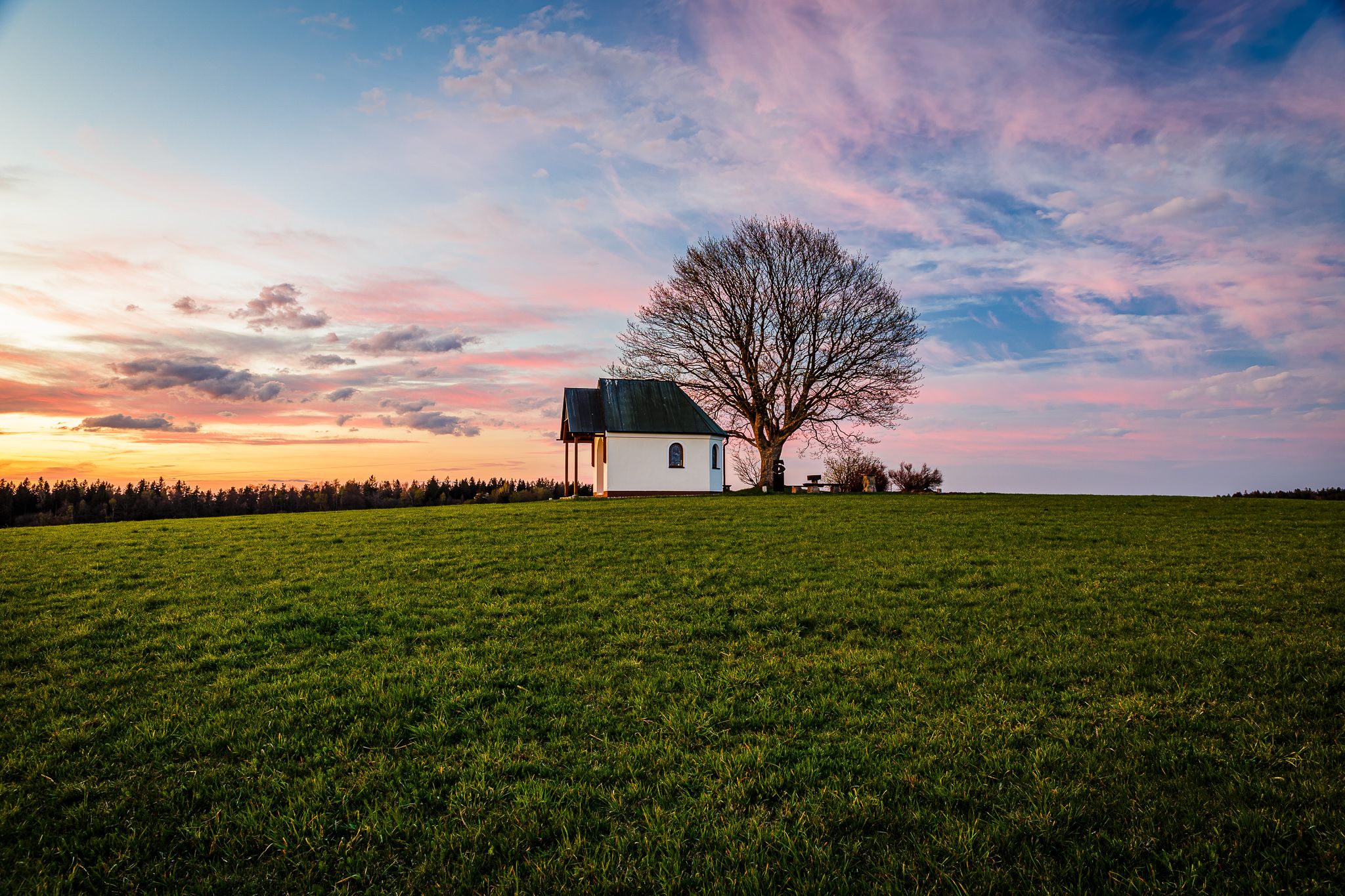 Chapel with Peach Tree, Germany