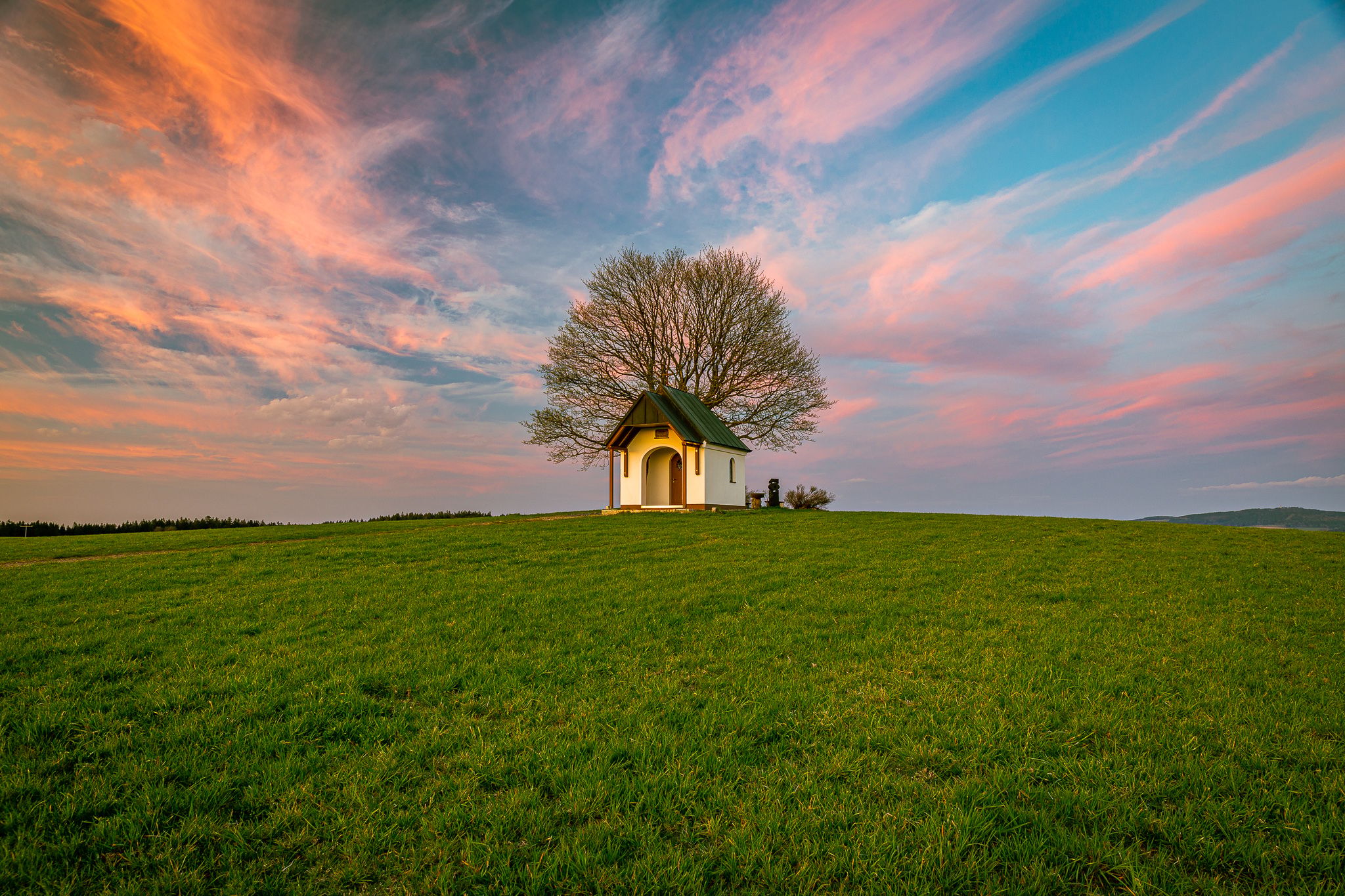 Chapel with Peach Tree, Germany