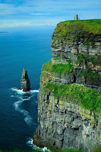 Cliffs of Moher, view to O'Briens Tower