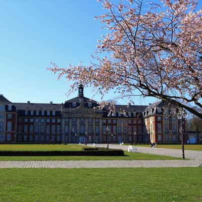 Das Fürstbischöfliche Schloss im westfälischen Münster, Germany