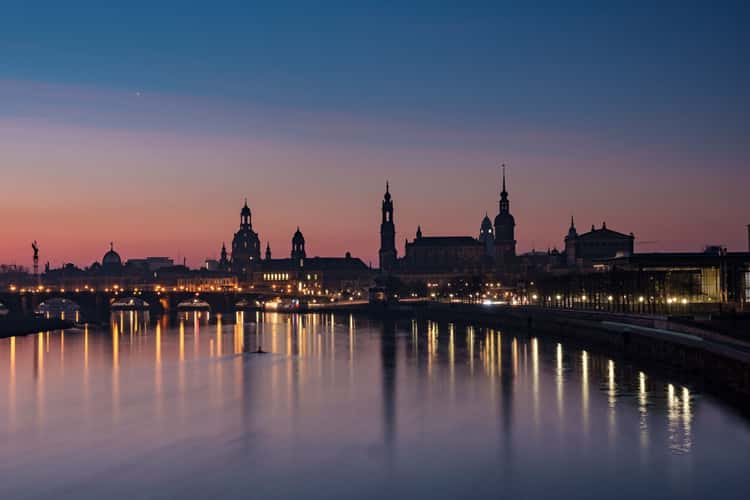 Cityscape of Dresden from Marienbrücke
