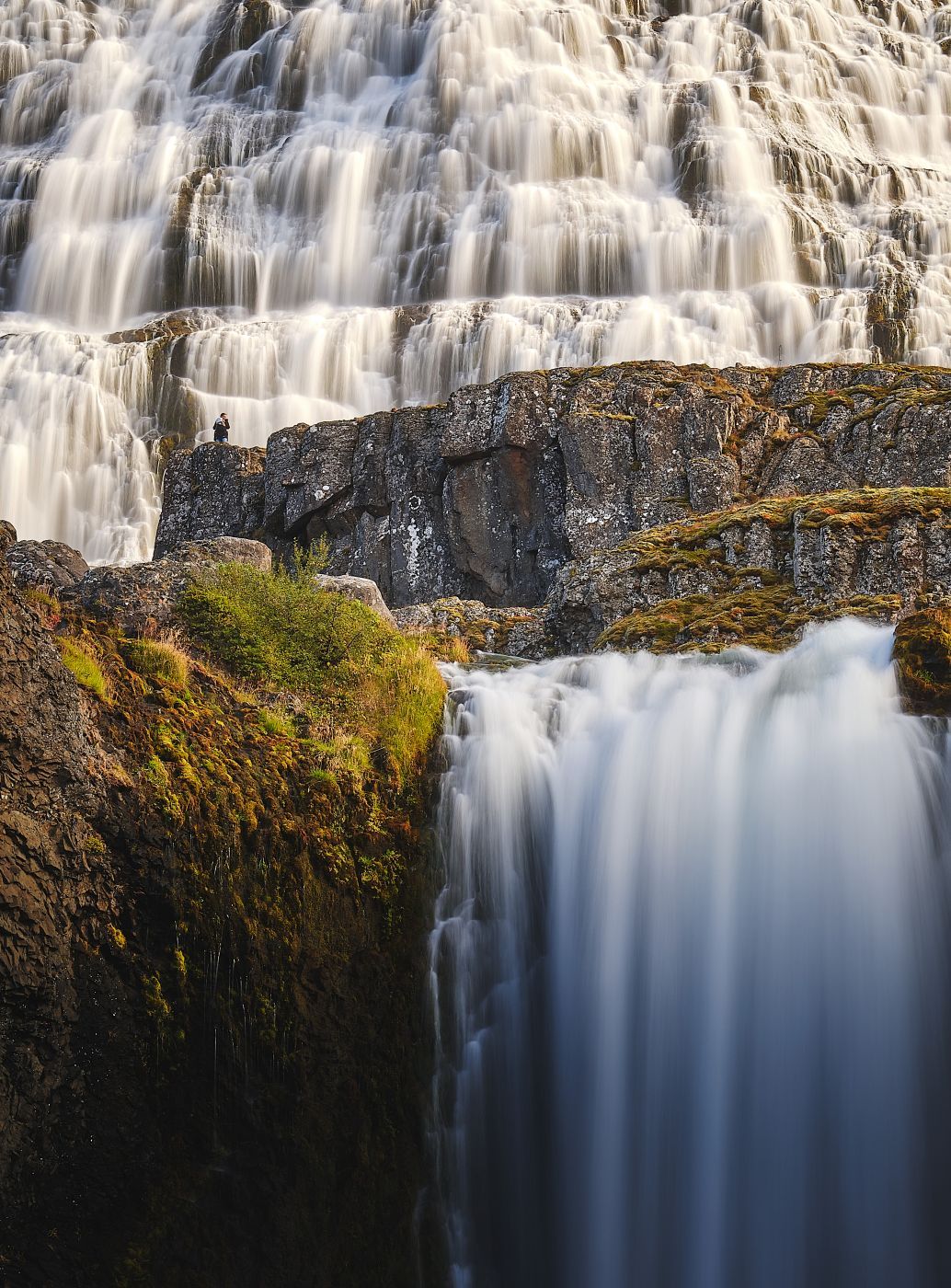 Dynjandi Waterfall from a distance, Iceland