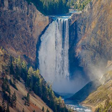 View of the Lower Falls, Yellowstone National Park, USA