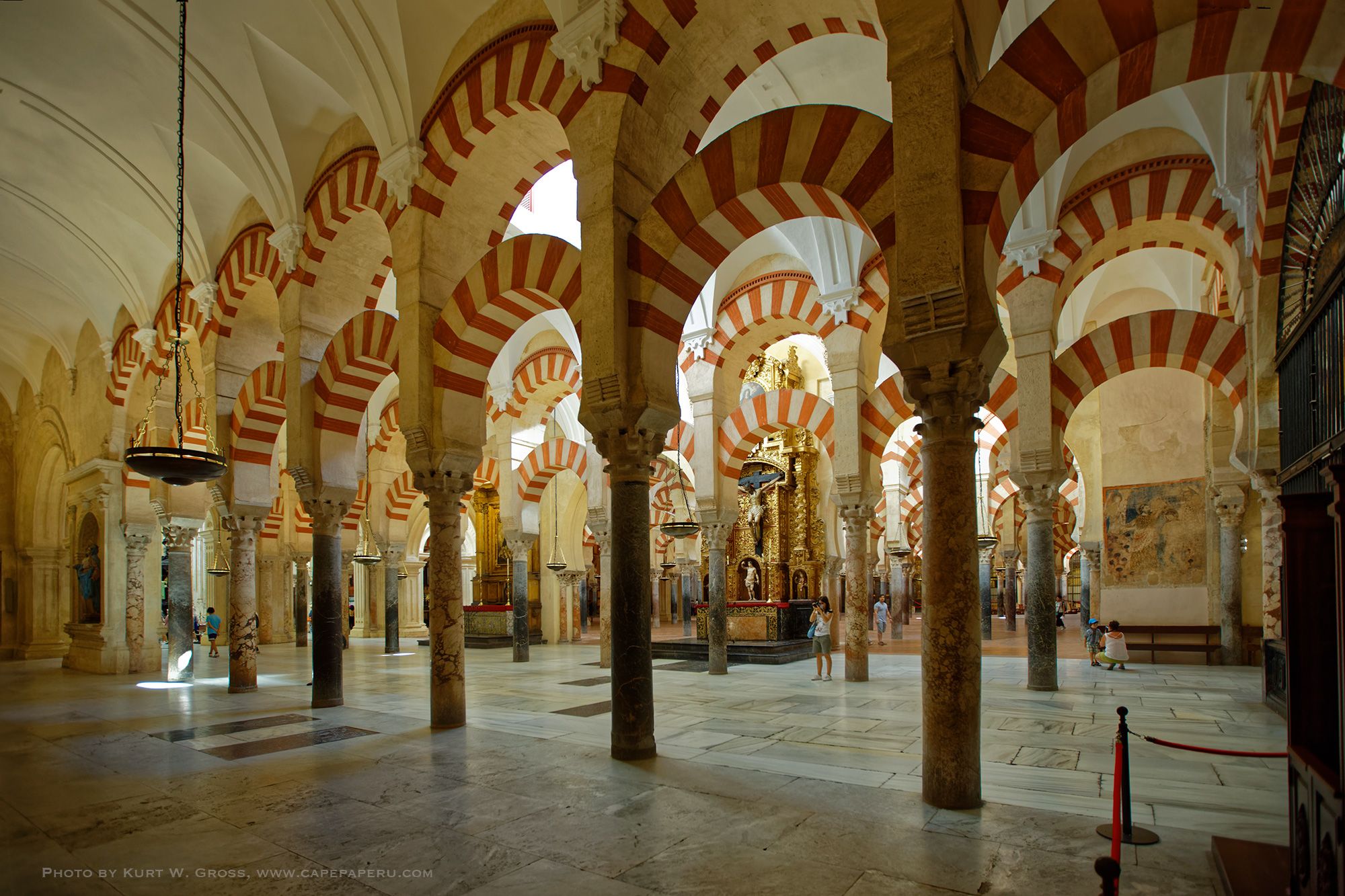 Interior of Mosque side of Mosque-Cathedral of Córdoba, Spain