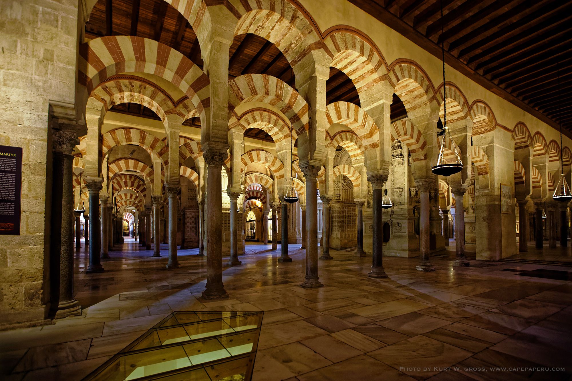 Interior of Mosque side of Mosque-Cathedral of Córdoba, Spain