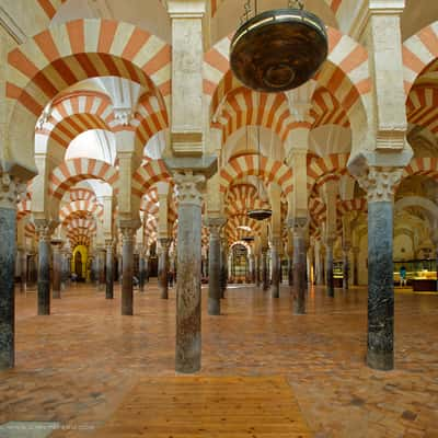 Interior of Mosque side of Mosque-Cathedral of Córdoba, Spain