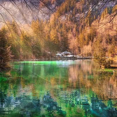 Lake Blausee in Switzerland, Switzerland