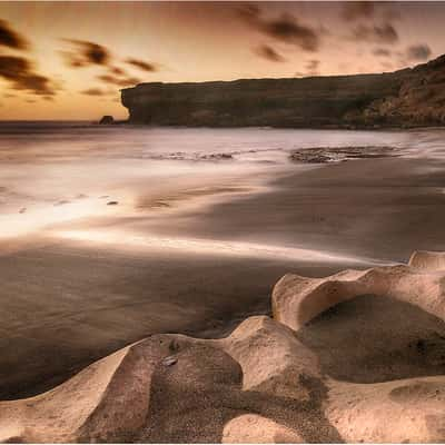 Landscape of the Sand Cliffs and Dunes near La Pared, Spain