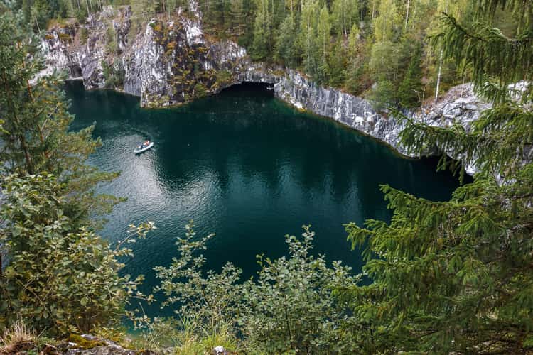 Marble Canyon in Ruskeala, Karelia