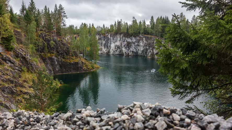 Marble Canyon in Ruskeala, Karelia