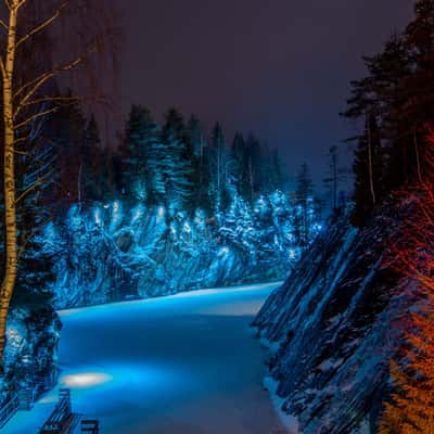 Marble Canyon in Ruskeala, Karelia, Russian Federation