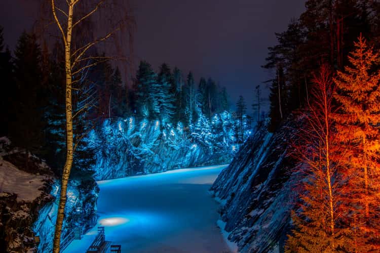 Marble Canyon in Ruskeala, Karelia