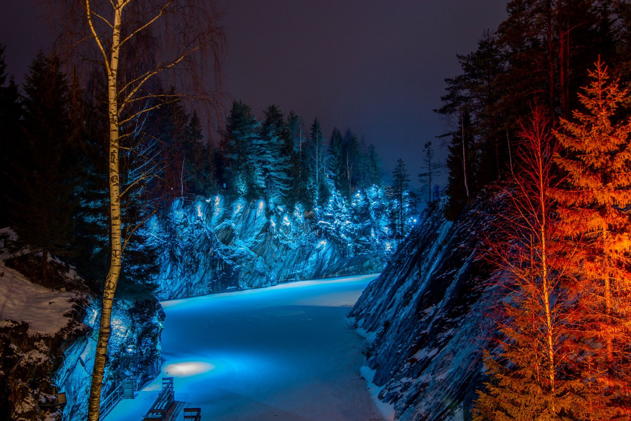 Marble Canyon in Ruskeala, Karelia, Russian Federation