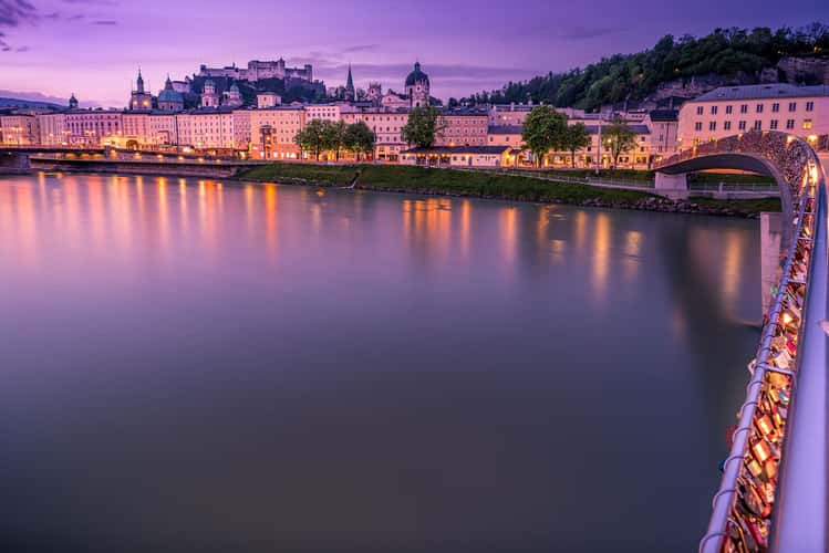 Markatsteg with the City of Salzburg