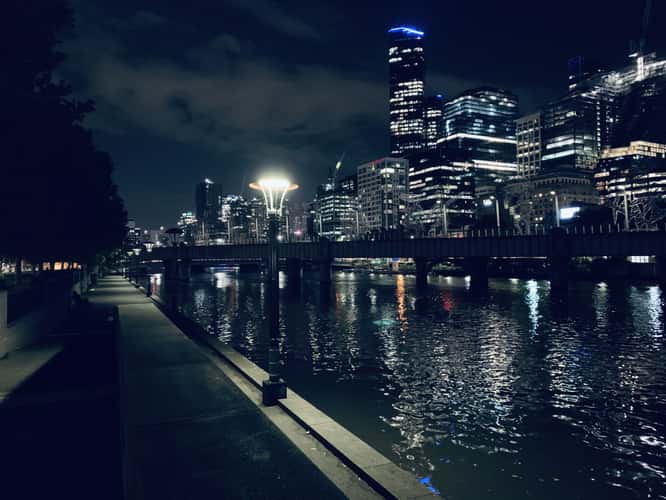 Melbourne at night