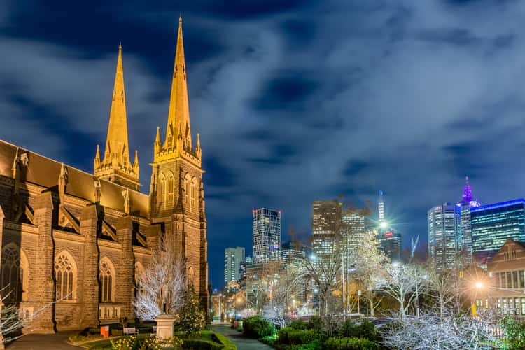Melbourne City from St Patrick’s Cathedral.