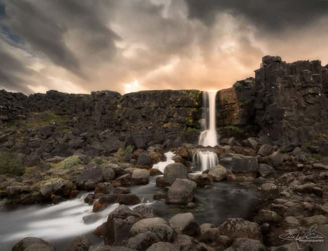 Öxararfoss Waterfall