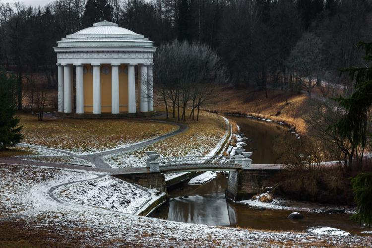 Pavilion 'Temple of Friendship' in Pavlovsky Park, Russia