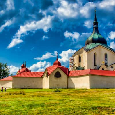 Pilgrimage church of St. John of Nepomuk at Zelená hora, Czech Republic