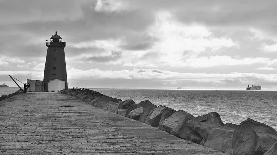 Poolbeg Lighthouse, Dublin.