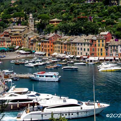 Portofino from San Giorgio Catholic Church, Italy