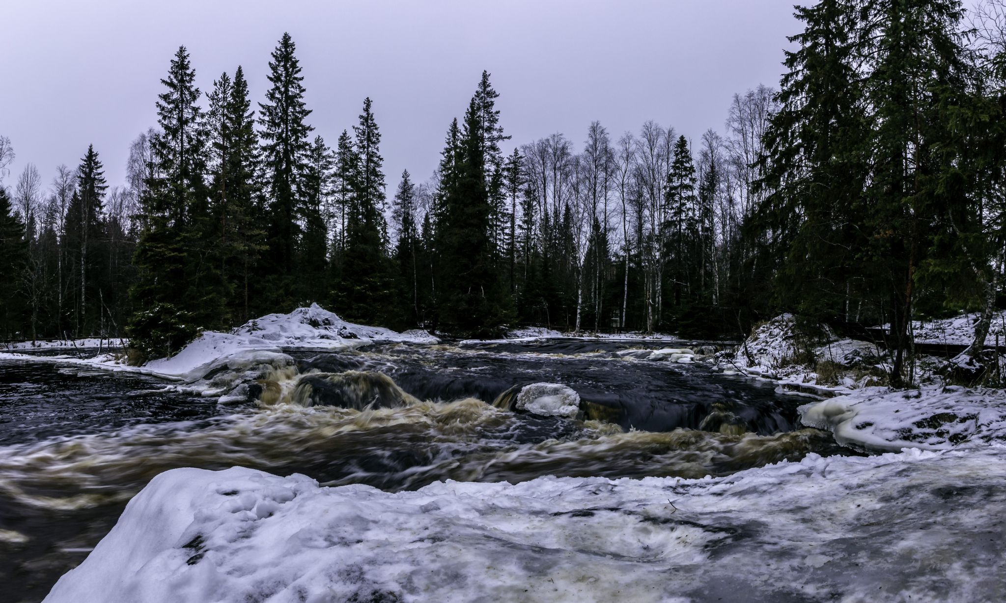 Ruskeal Falls, Tohmajoki Waterfall, Karelia, Russian Federation