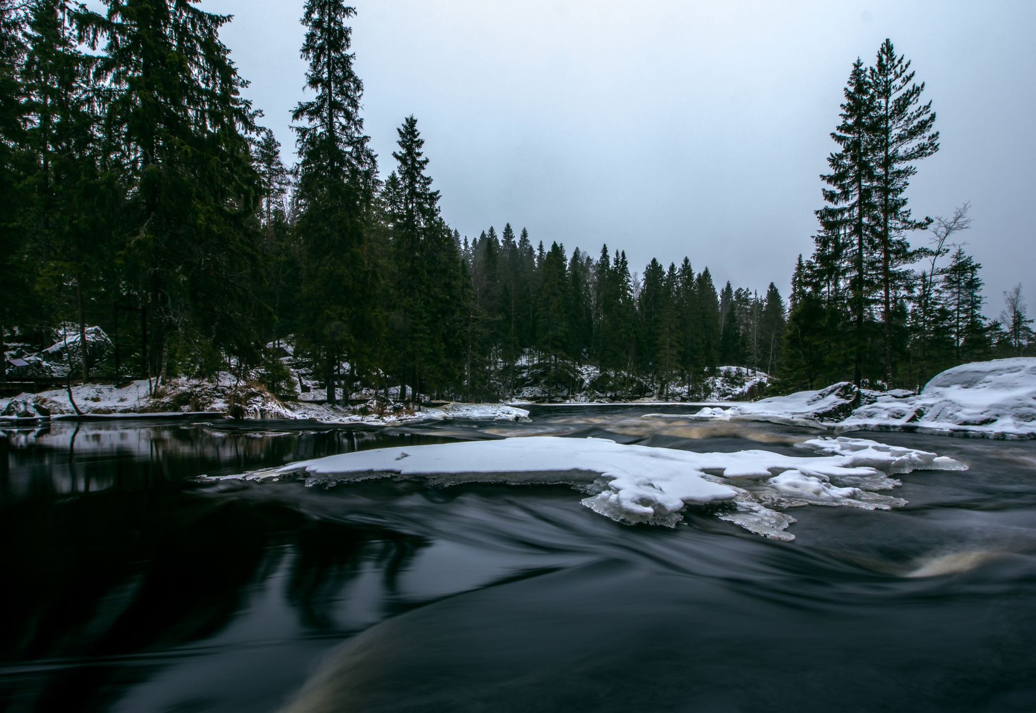 Ruskeal Falls, Tohmajoki Waterfall, Karelia, Russian Federation