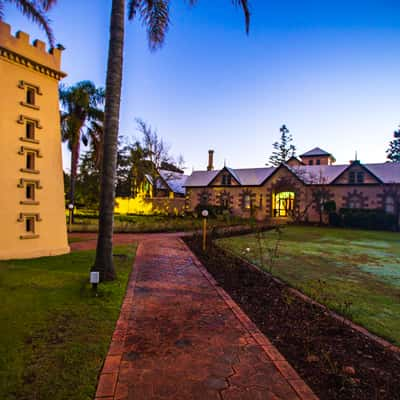 Seahorse Inn Boydtown & small tower, New South Wales, Australia