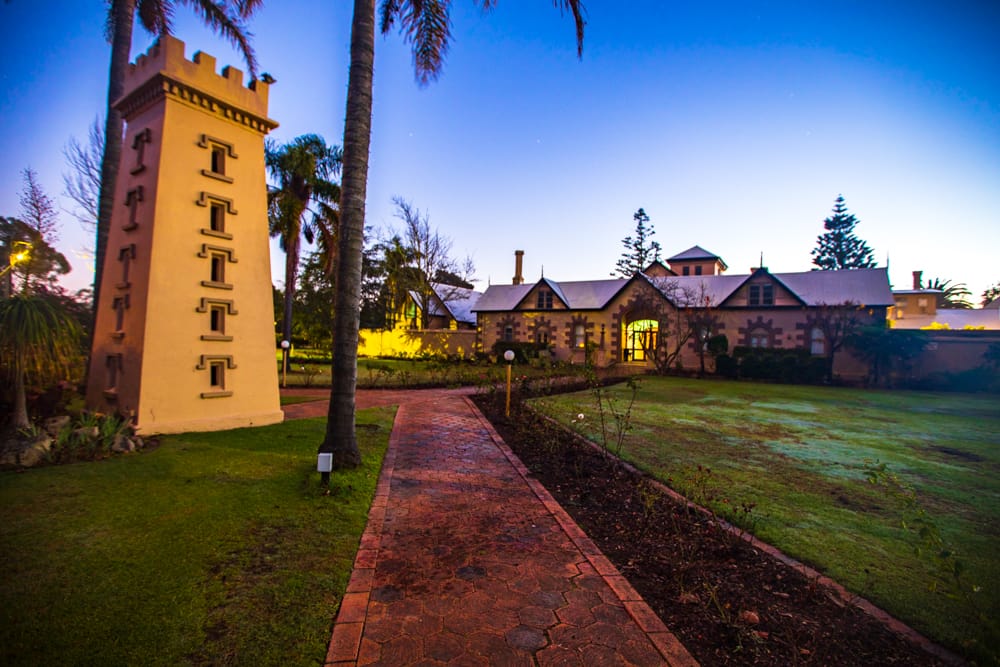 Seahorse Inn Boydtown & small tower, New South Wales, Australia