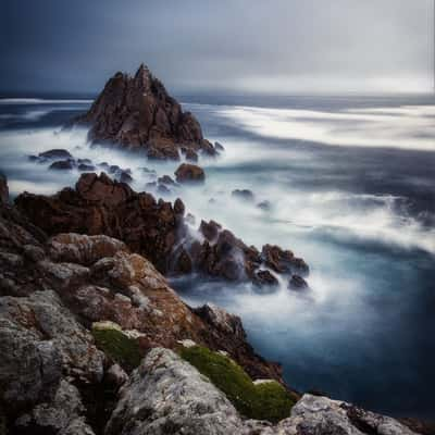 Seastack at Parque de Punta Herminia in A Coruña, Spain