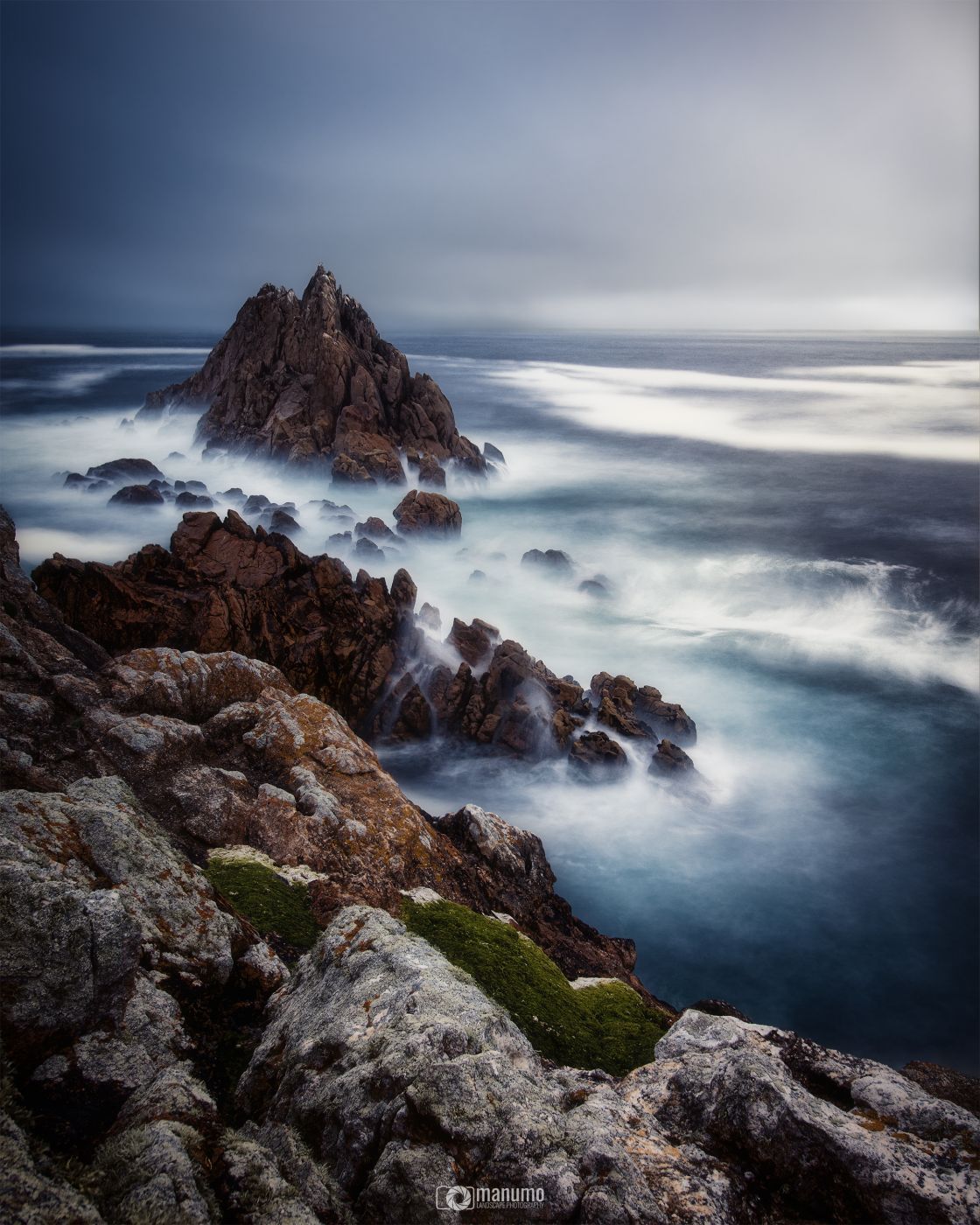 Seastack at Parque de Punta Herminia in A Coruña, Spain