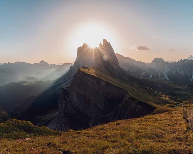 Seceda classic view point, South Tyrol