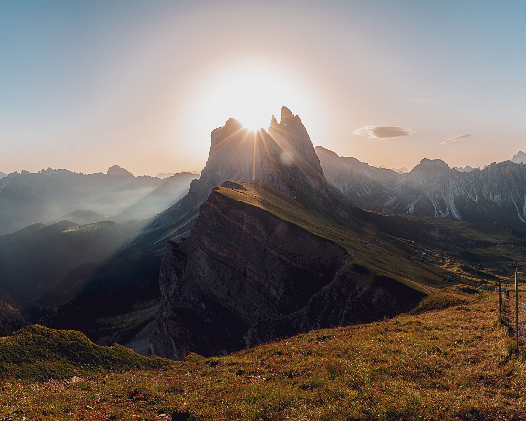 Seceda classic view point, South Tyrol, Italy